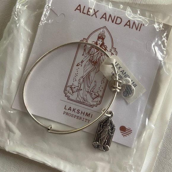 Alex and Ani Lakshmi silver bangle bracelet - Picture 2 of 4